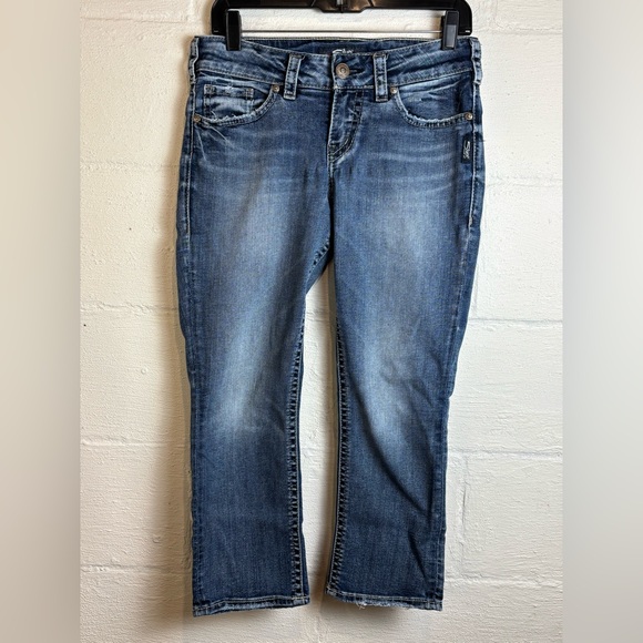 Silver Suki Woman’s Denim Casual Western Chic Capri Jeans Size W28 / L22 1/2 - Picture 1 of 7